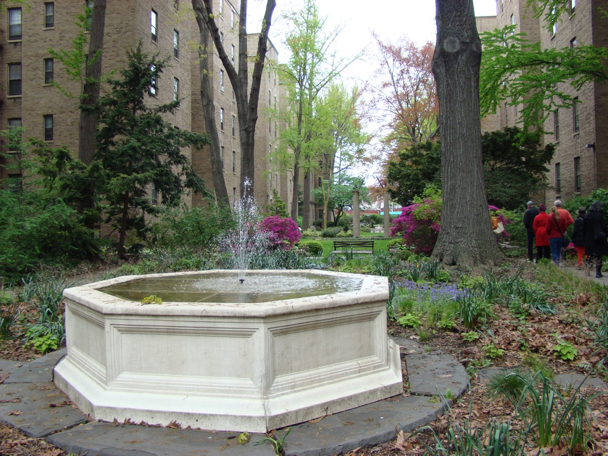 The Towers courtyard fountain
